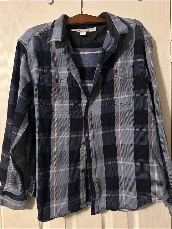 Old Navy Other - Old Navy Navy and Light Blue Plaid Button-Down Shirt
